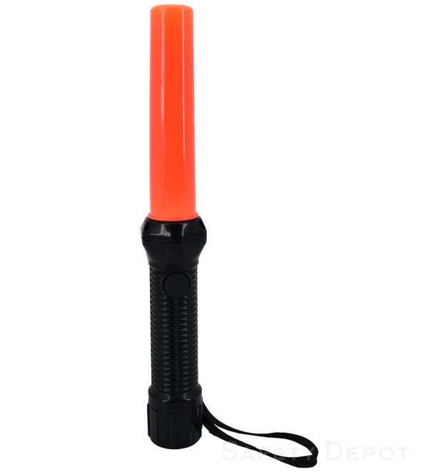 BAO-12 Orange LED Traffic Wand a nd Handheld Flashlight Duo
